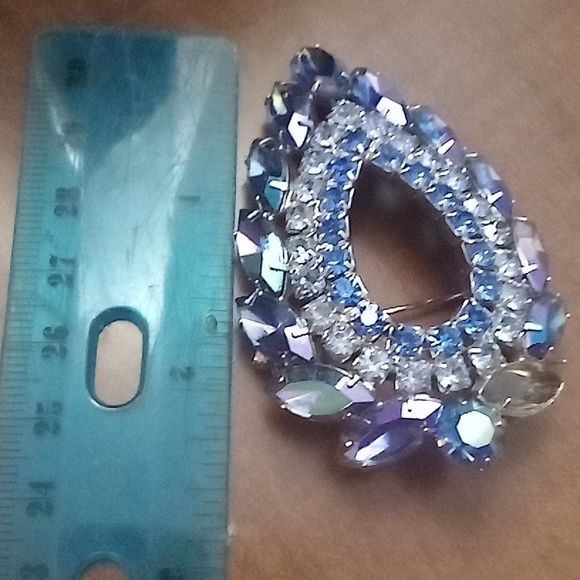 Sarah Coventry blue rhinestone brooch repair - Picture 5 of 5